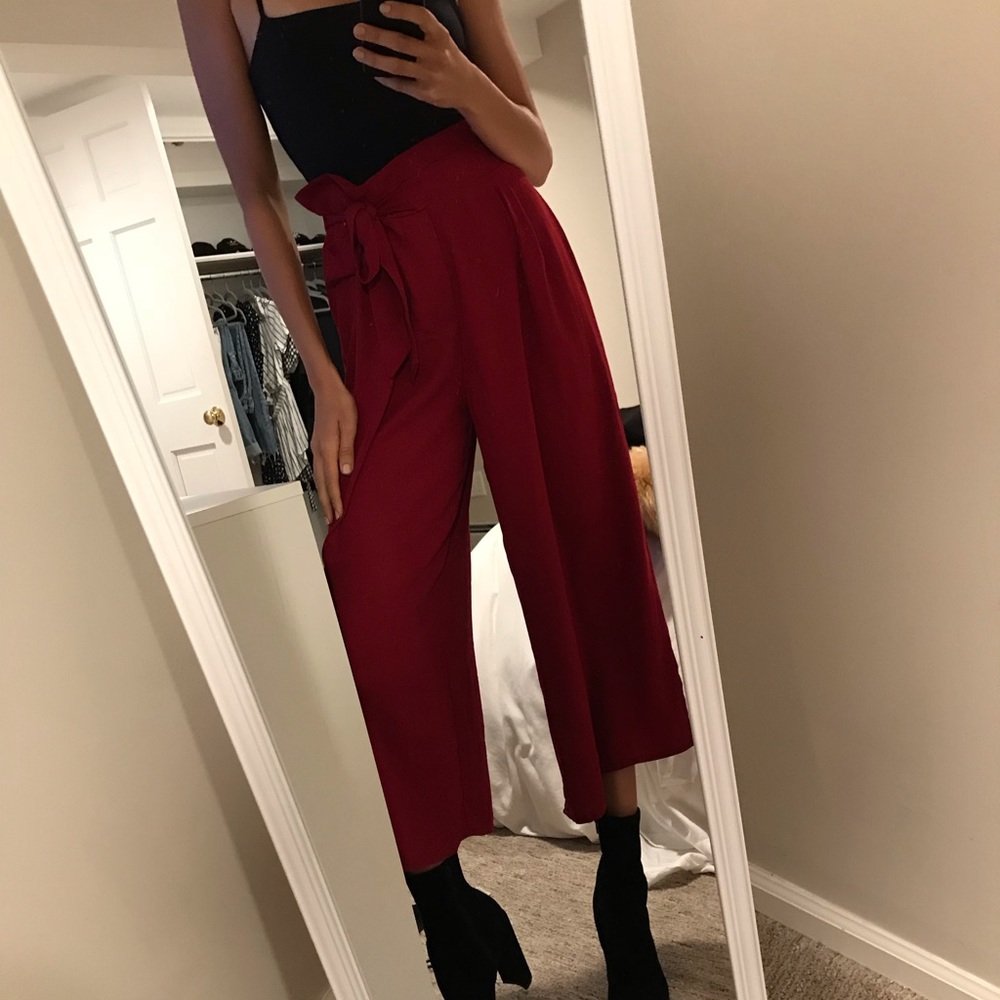 Red dress trousers